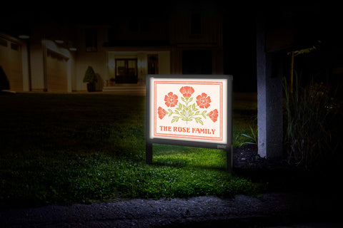 Poppy Flower Address Custom Yardsy Sign
