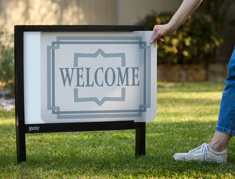 Preppy Welcome Yardsy Sign - Interchangeable
