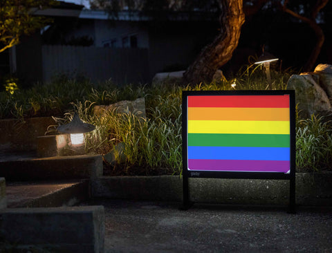 Pride 6 Striped LGBTQ Pride Flag Yardsy Sign - Flat Feet