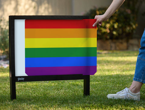 Pride 6 Striped LGBTQ Pride Flag Yardsy Sign - Interchangeable
