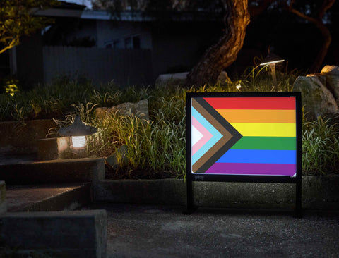Progress Pride Flag Yardsy Sign - Flat Feet
