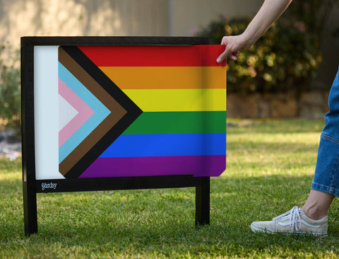 Progress Pride Flag Yardsy Sign - Interchangeable
