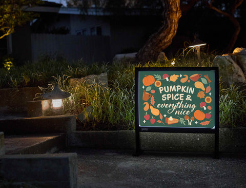 Pumpkin Spice & Everything Nice Yardsy Sign - Flat Feet