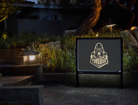 Purdue Athletics Mark Black Yardsy Sign - Flat Feet