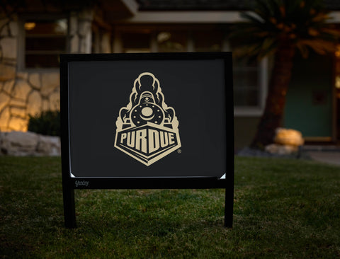 Purdue Athletics Mark Black Yardsy Sign - Hero