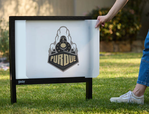 Purdue Athletics Mark White Yardsy Sign - Interchangeable