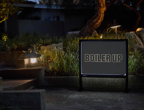 Purdue Boiler Up Black Yardsy Sign - Flat Feet