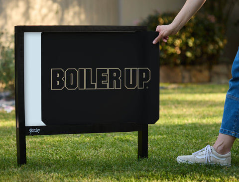 Purdue Boiler Up Black Yardsy Sign - Interchangeable