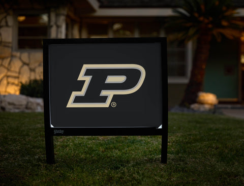 Purdue P Black Yardsy Sign - Hero