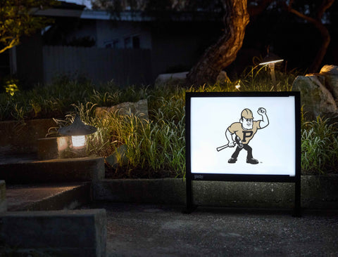 Purdue Pete White Yardsy Sign - Flat Feet