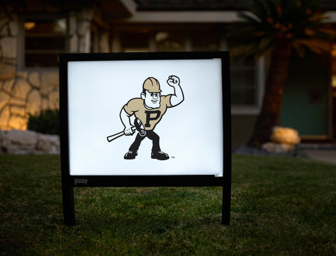 Purdue Pete White Yardsy Sign - Hero