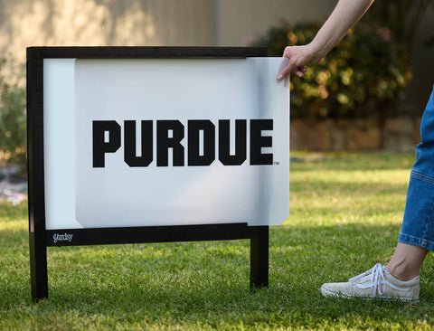 Purdue White Yardsy Sign - Interchangeable