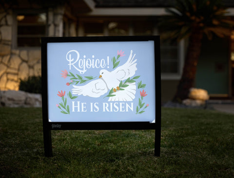 Rejoice! He Is Risen Yardsy Sign - Hero
