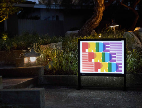 Repeated Pride Yardsy Sign - Flat Feet