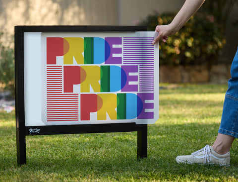 Repeated Pride Yardsy Sign - Interchangeable