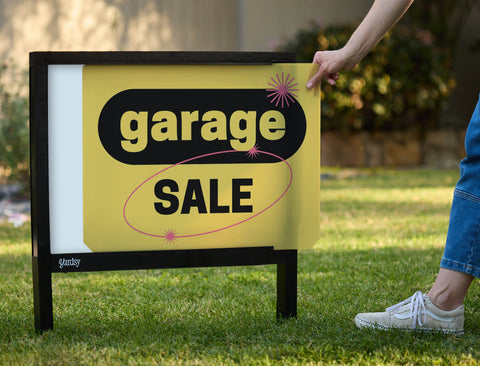 Retro Garage Sale Yardsy Sign - Interchangeable