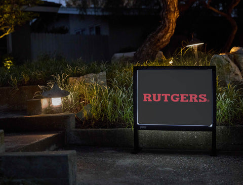 Rutgers Athletic Wordmark Black Yardsy Sign - Flat Feet