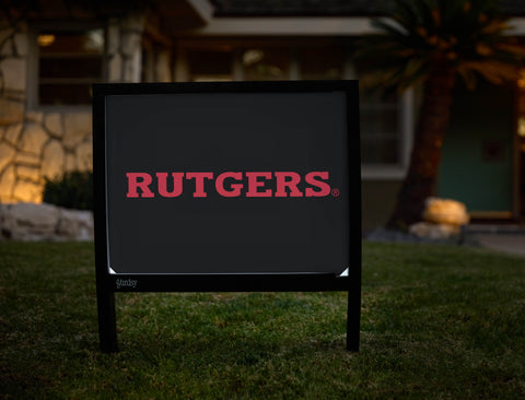 Rutgers Athletic Wordmark Black Yardsy Sign - Hero