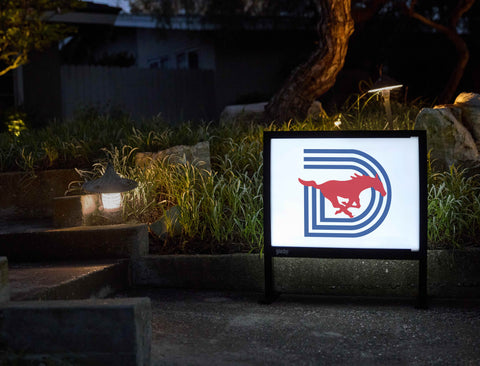 SMU Triple D White Yardsy Sign - Flat Feet