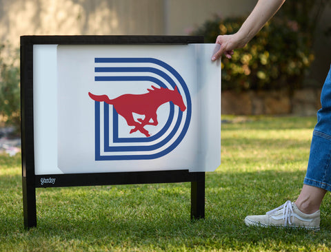 SMU Triple D White Yardsy Sign - Interchangeable