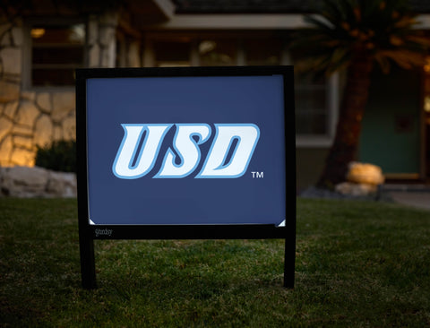 USD Athletics Mark Blue Yardsy Sign - Hero