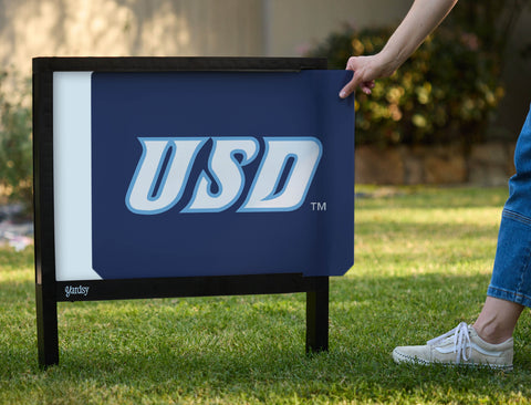 USD Athletics Mark Blue Yardsy Sign - Interchangeable
