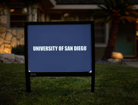 USD Athletics Wordmark Blue Yardsy Sign - Hero