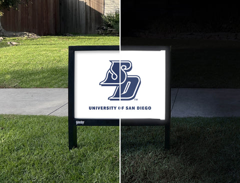 USD Blue Primary Mark White Yardsy Sign