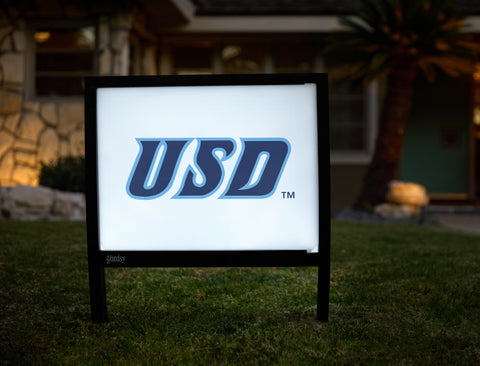 USD Founders Blue Mark White Yardsy Sign - Hero