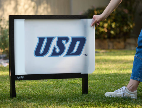 USD Founders Blue Mark White Yardsy Sign - Interchangeable