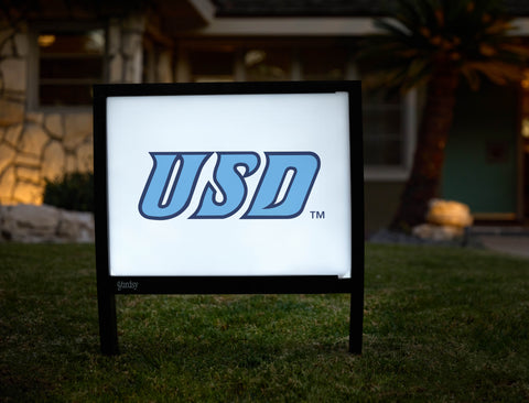 USD Torero Blue Mark White Yardsy Sign - Hero