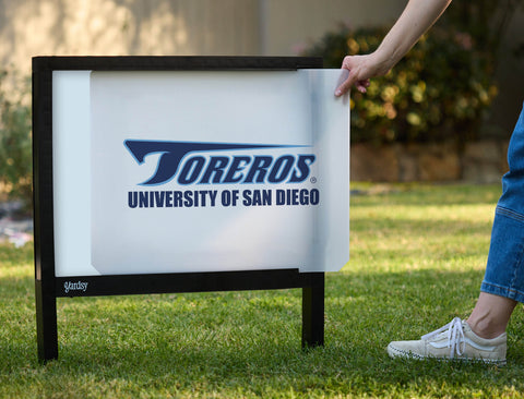 USD Toreros Athletics Mark White Yardsy Sign - Interchangeable