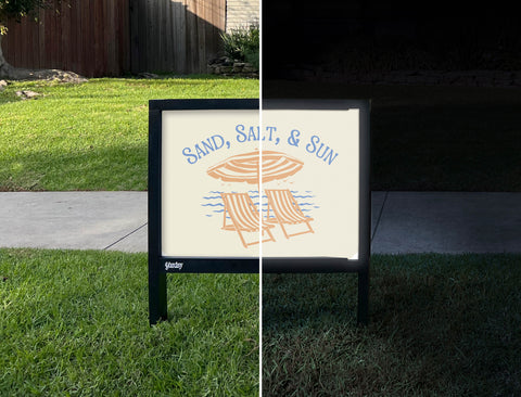 Sand, Salt, & Sun Yardsy Sign - Day Night