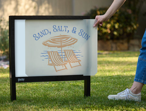 Sand, Salt, & Sun Yardsy Sign - Interchangeable
