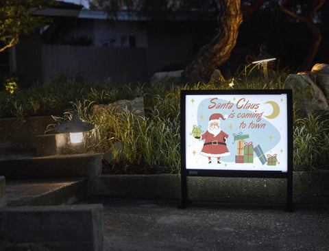 Santa Claus Is Coming To Town Yardsy Sign - Flat Feet