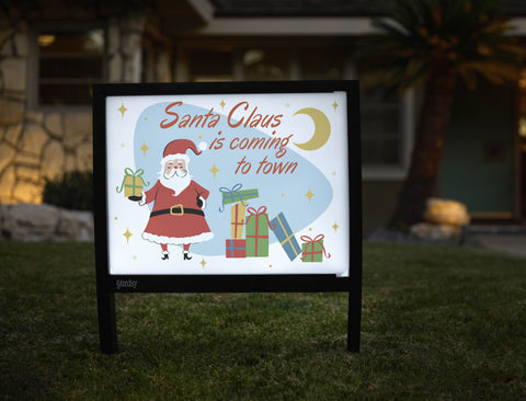 Santa Claus Is Coming To Town Yardsy Sign - Hero