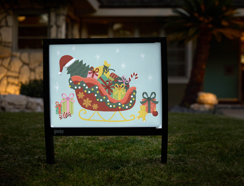 Santa's Sleigh Yardsy Sign - Hero