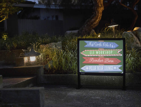 Santa's Village Yardsy Sign - Flat Feet