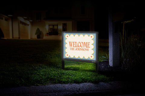 Scalloped Welcome Custom Yardsy Sign