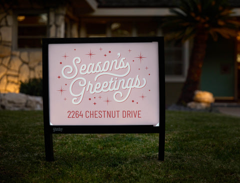 Season's Greetings Custom Yardsy Sign - Hero