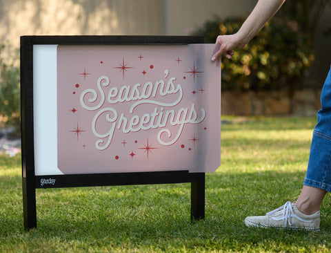 Season's Greetings Yardsy Sign - Interchangeable