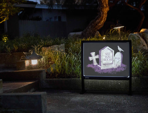 See You Soon Gravestone Halloween Yardsy Sign - Flat Feet