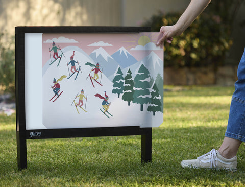 Ski Race Yardsy Sign - Interchangeable