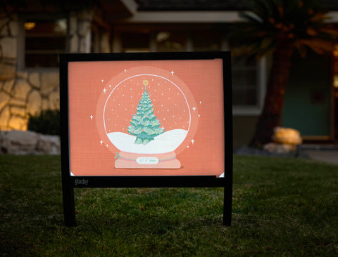 Snow Globe Yardsy Sign