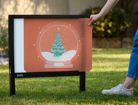 Snow Globe Yardsy Sign