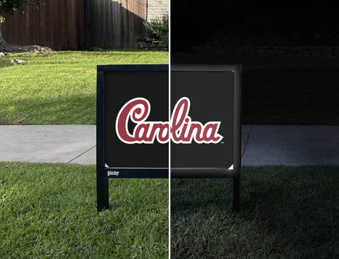 South Carolina Black Yardsy Sign - Day Night