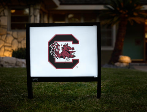 South Carolina C Cocky White Yardsy Sign - Hero