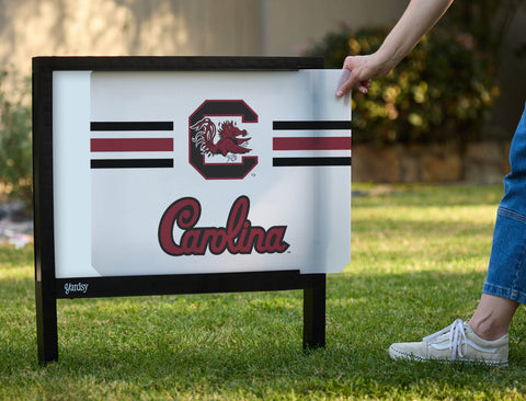 South Carolina C Stripes White Yardsy Sign - Interchangeable