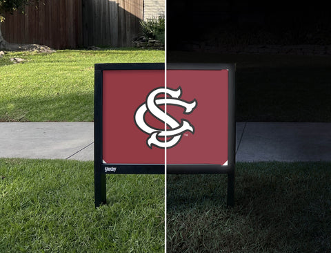 South Carolina SC Garnet Yardsy Sign - Day Night