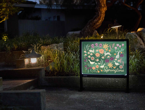 Springtime Garden Yardsy Sign - Flat Feet